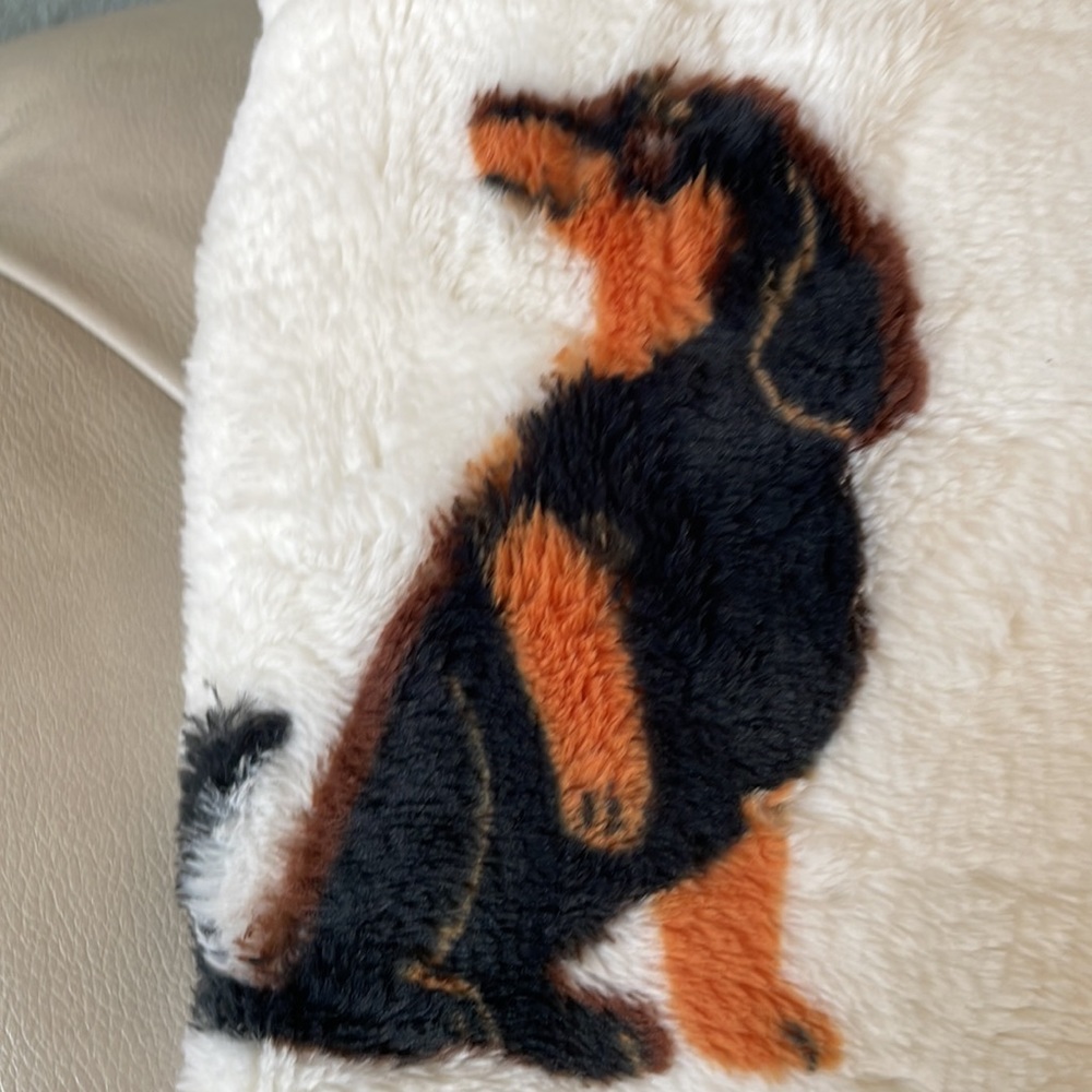Dachshund themed throw blanket. - Picture 8 of 9